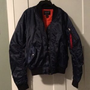 Red Fox Bomber jacket like metallic blue color Size Small